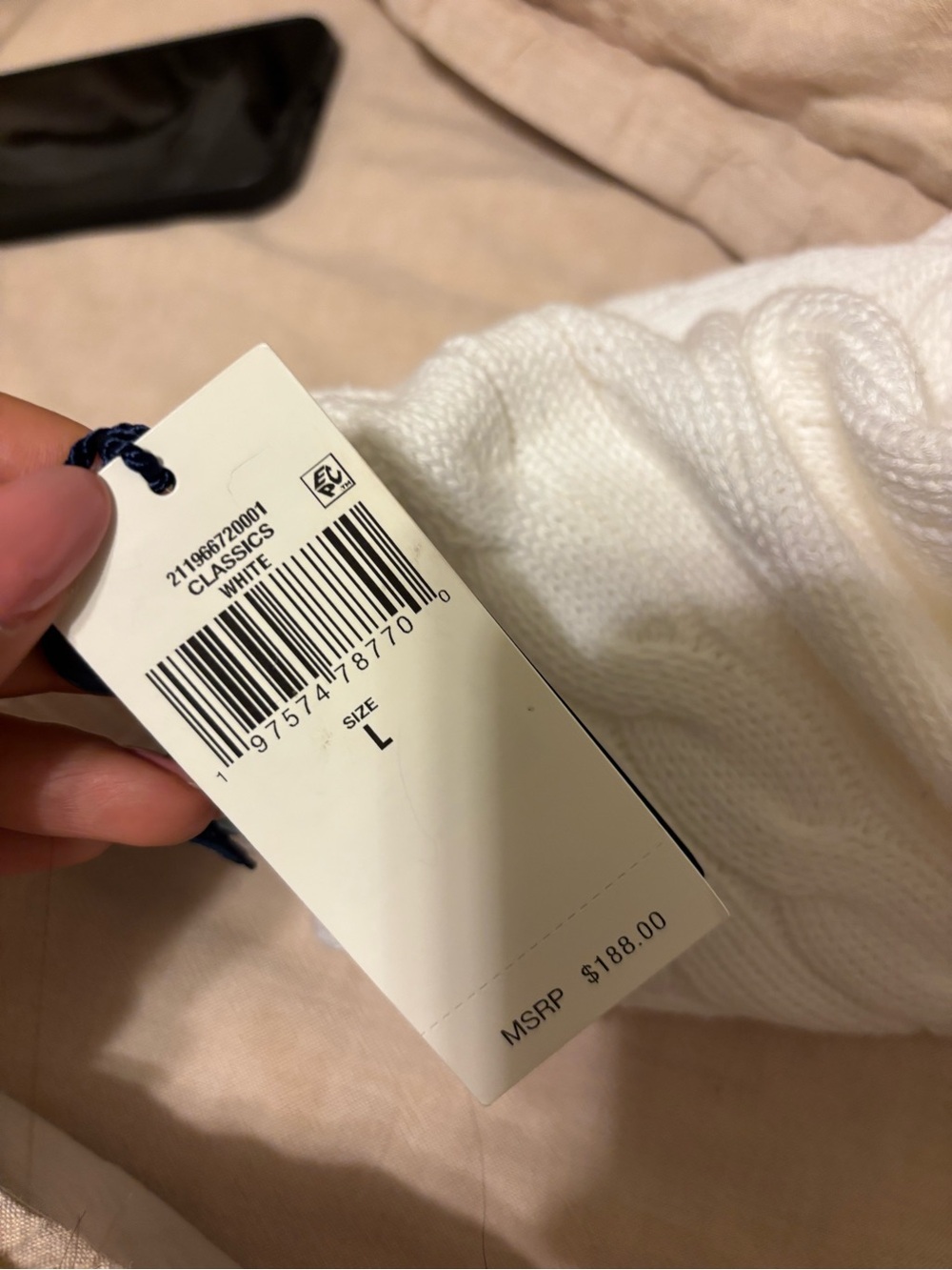 Polo by Ralph Lauren Cream Cable-Knit Short Sleeve Cardigan - Picture 5 of 5
